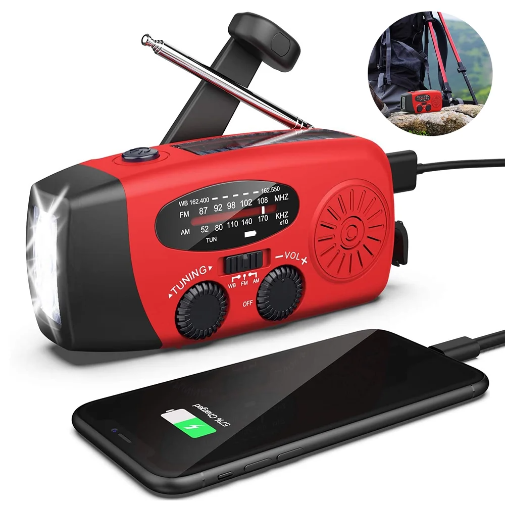 Solar Hand Crank Emergency Radio & Power Bank