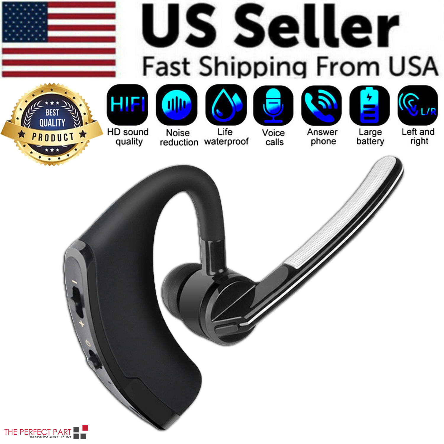 Bluetooth Trucker Earpiece Noise-Cancelling