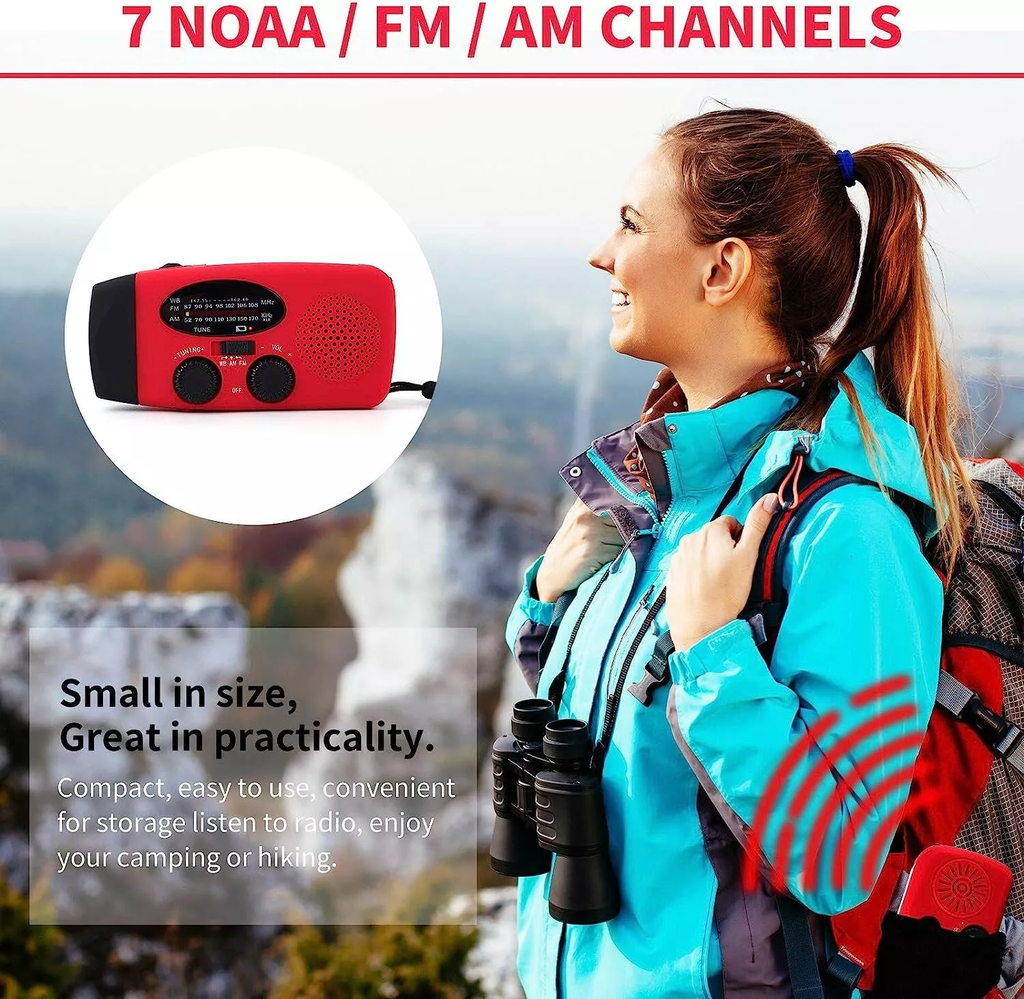 Solar Hand Crank Emergency Radio & Power Bank